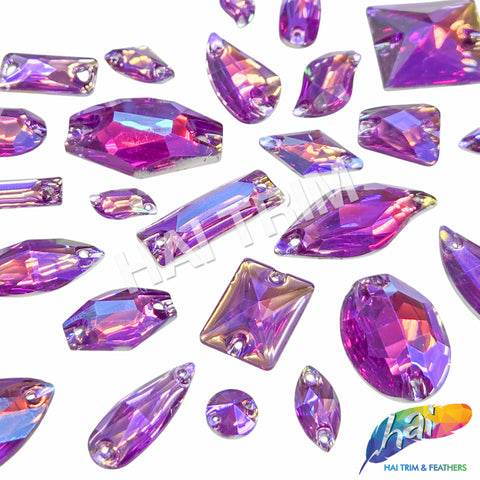 Lavender AB Gel Resin Stones, #10
