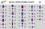 Fuchsia AB Gel Resin Stones, #6