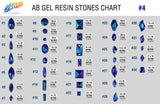 Purple Blue AB Gel Resin Stones, #4