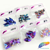 Teal Green AB Gel Resin Stones, #16