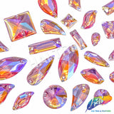 Pink Peach AB Gel Resin Stones, #12