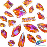 Orange AB Gel Resin Stones, #14
