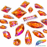 Orange AB Gel Resin Stones, #14