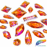 Orange AB Gel Resin Stones, #14