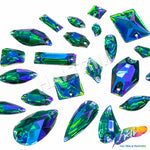 Teal Green AB Gel Resin Stones, #16