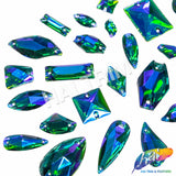 Teal Green AB Gel Resin Stones, #16