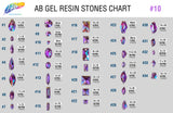 Lavender AB Gel Resin Stones, #10