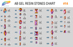 Orange AB Gel Resin Stones, #14