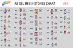 Pink Peach AB Gel Resin Stones, #12
