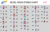 Pink Peach AB Gel Resin Stones, #12