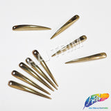 6x52mm Metallic Gold Acrylic Spike Studs (10 pieces)