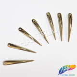 6x52mm Metallic Gold Acrylic Spike Studs (10 pieces)
