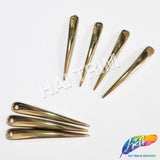 6x52mm Metallic Gold Acrylic Spike Studs (10 pieces)