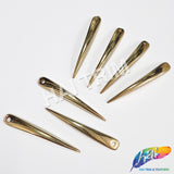6x52mm Metallic Gold Acrylic Spike Studs (10 pieces)