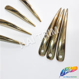 6x52mm Metallic Gold Acrylic Spike Studs (10 pieces)