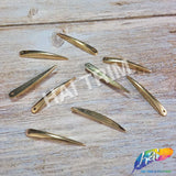 6x52mm Metallic Gold Acrylic Spike Studs (10 pieces)