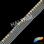 1-Row Crystal Rhinestone Trim with Side Net, A-001N