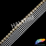 1-Row Crystal Rhinestone Trim with Side Net, A-001N