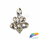 Crystal Pendant Motif Rhinestone Iron On Applique, IA-074