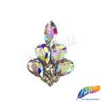 Crystal Pendant Motif Rhinestone Iron On Applique, IA-074