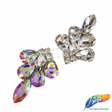 Crystal Pendant Motif Rhinestone Iron On Applique, IA-074
