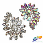 Crystal Swirl Motif Rhinestone Iron On Applique, IA-078