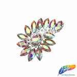 Crystal Swirl Motif Rhinestone Iron On Applique, IA-078