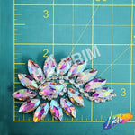 Crystal Swirl Motif Rhinestone Iron On Applique, IA-078