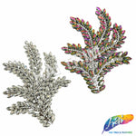 Leaf Branch Rhinestone Iron On Applique, IA-099