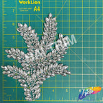 Leaf Branch Rhinestone Iron On Applique, IA-099