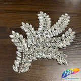 Leaf Branch Rhinestone Iron On Applique, IA-099