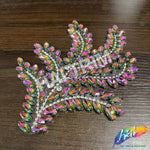 Leaf Branch Rhinestone Iron On Applique, IA-099
