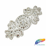 Crystal Medallion Motif Rhinestone Iron On Applique, IRA-053