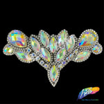 Multicolor Gel-Back Rhinestone Iron On Applique, IRA-081