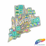 Aqua AB/Clear AB Gel-Back Rhinestone Appliques, IRA-093
