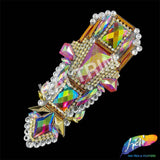 Multicolor Gel-Back Rhinestone Applique, IRA-100