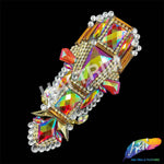 Multicolor Gel-Back Rhinestone Applique, IRA-100