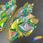 Multicolor Gel-Back Rhinestone Applique by the Pair, IRA-101