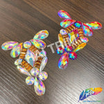 Multicolor Gel-Back Rhinestone Appliques, IRA-115