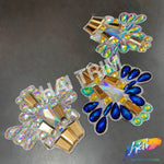 Multicolor Gel-Back Rhinestone Appliques, IRA-118