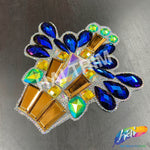 Multicolor Gel-Back Rhinestone Appliques, IRA-118