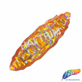 Neon Orange AB Rhinestone Motif Iron On Applique, IRA-137