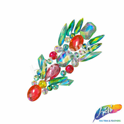 Aqua AB/Green AB/Hot Pink Arrow Iron On Applique, IRA-148-2