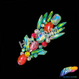 Aqua AB/Green AB/Hot Pink Arrow Iron On Applique, IRA-148-2