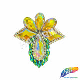 Multicolored Rhinestone Motif Iron On Applique, IRA-150