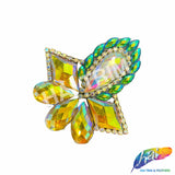 Multicolored Rhinestone Motif Iron On Applique, IRA-150