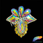 Multicolored Rhinestone Motif Iron On Applique, IRA-150