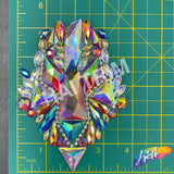 Multicolor Gel-Back Rhinestone Applique, IRA-155