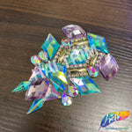 Aqua AB/Lilac/Gold Gel-Back Motif Iron On Applique, IRA-170