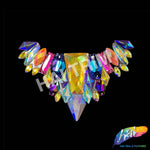 Multicolored Gel-Back Motif Iron On Applique, IRA-171
